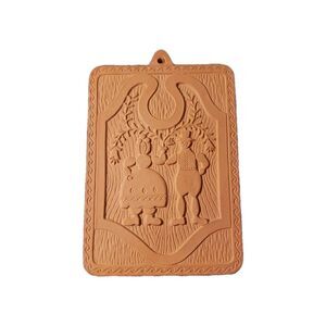 Rosenthal Netter Terra Cotta Trivet Wall Hanging MCM Man Woman Couple Japan